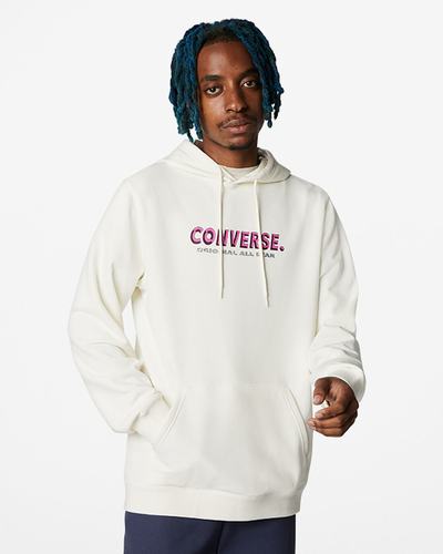 Converse Bold Word Pullover Hoodie Herr Beige | Sverige-73892