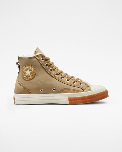 Converse Chuck 70 Fodrade Colorblock Höga Sneakers Dam Khaki | Sverige-08764