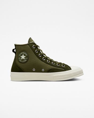 Converse Chuck 70 Fodrade Colorblock Höga Sneakers Herr Olivgröna/Gröna | Sverige-36892