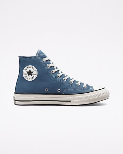 Converse Chuck 70 Höga Sneakers Dam Blå/Svarta | Sverige-67890