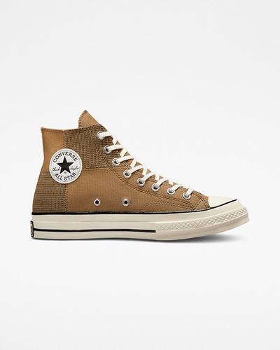 Converse Chuck 70 Patchwork Höga Sneakers Dam Bruna/Svarta | Sverige-42730