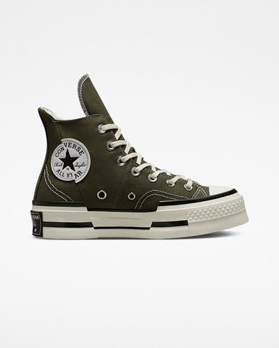 Converse Chuck 70 Plus Höga Sneakers Dam Olivgröna/Svarta | Sverige-76120