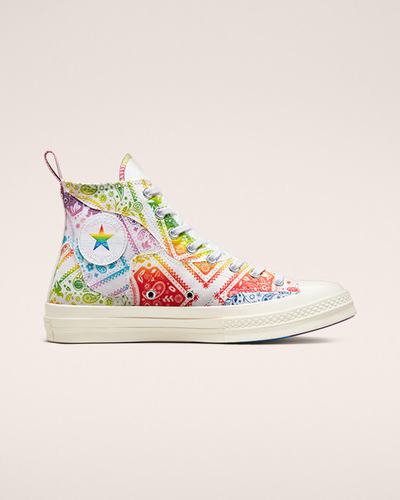 Converse Chuck 70 Pride Höga Sneakers Herr Vita/Röda | Sverige-72408