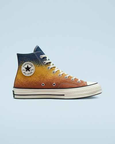 Converse Chuck 70 Scatter Dye Höga Sneakers Dam Guld | Sverige-16953