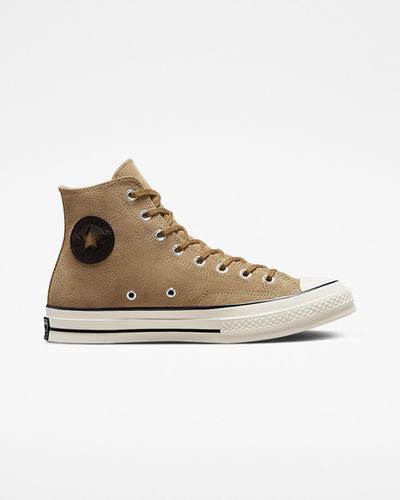 Converse Chuck 70 Suede Höga Sneakers Dam Bruna/Svarta | Sverige-02439