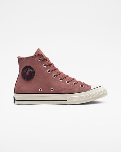 Converse Chuck 70 Suede Höga Sneakers Dam Burgundy/Svarta | Sverige-70894