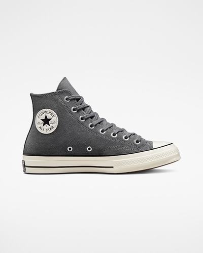 Converse Chuck 70 Suede Höga Sneakers Herr Grå/Svarta | Sverige-98536