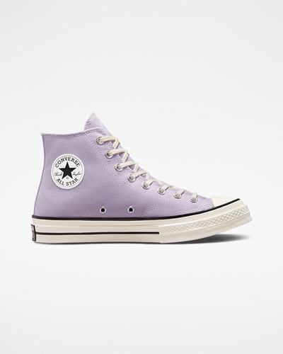 Converse Chuck 70 Vintage Canvas Höga Sneakers Dam Lila/Svarta | Sverige-01457