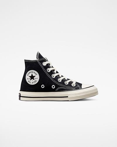 Converse Chuck 70 Vintage Canvas Höga Sneakers Tjej Svarta | Sverige-29607