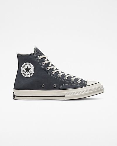 Converse Chuck 70 Vintage Canvas Höga Sneakers Dam Grå/Svarta | Sverige-79058