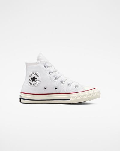 Converse Chuck 70 Vintage Canvas Höga Sneakers Pojke Vita/MörkRöda | Sverige-87103