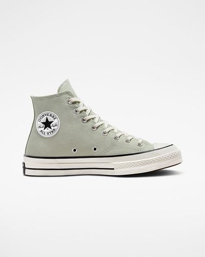 Converse Chuck 70 Vintage Canvas Höga Sneakers Herr Olivgröna/Svarta | Sverige-94285