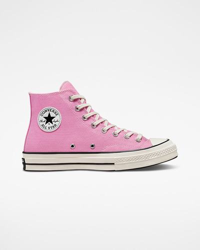 Converse Chuck 70 Vintage Canvas Höga Sneakers Herr Rosa/Svarta | Sverige-96713