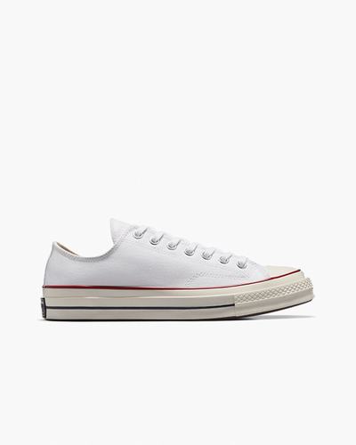 Converse Chuck 70 Vintage Canvas Sneakers Dam Vita/MörkRöda | Sverige-13702