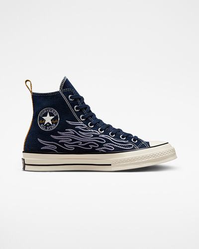 Converse Chuck 70 Workwear Denim Höga Sneakers Herr Obsidian/Indigo | Sverige-63542