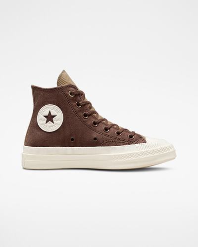 Converse Chuck 70 Workwear Höga Sneakers Dam Bruna/Khaki | Sverige-94803