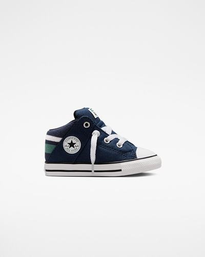 Converse Chuck Taylor All Star Axel Varsity Höga Sneakers Tjej Marinblå/Vita | Sverige-76923