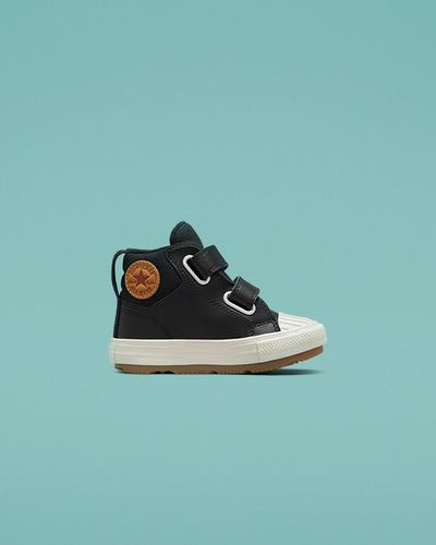 Converse Chuck Taylor All Star Berkshire Boot Easy-On Leather Höga Sneakers Tjej Svarta | Sverige-54831