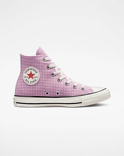 Converse Chuck Taylor All Star Checkered Höga Sneakers Herr Lila | Sverige-97082