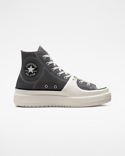 Converse Chuck Taylor All Star Construct Höga Sneakers Dam Grå/Vita | Sverige-76431