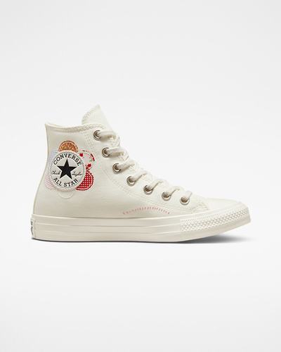 Converse Chuck Taylor All Star Crafted Patchwork Höga Sneakers Dam Beige/Orange Rosa/Svarta | Sverige-21967