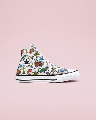 Converse Chuck Taylor All Star Desert Explorer Höga Sneakers Tjej Vita/Gröna | Sverige-93085