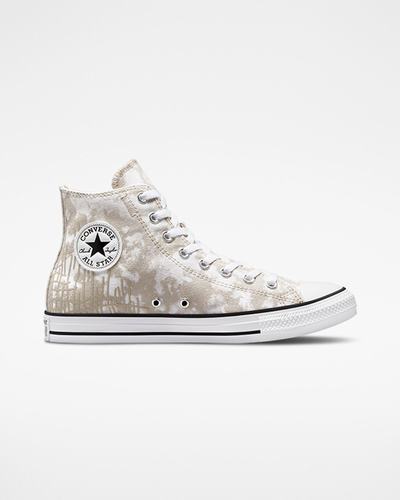 Converse Chuck Taylor All Star Dip Dye Höga Sneakers Herr Grå/Vita/Svarta | Sverige-62483