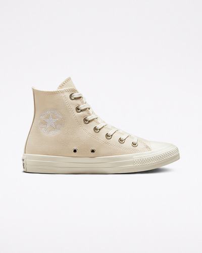 Converse Chuck Taylor All Star Embroidered Floral Höga Sneakers Dam Beige | Sverige-63085