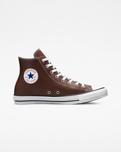 Converse Chuck Taylor All Star Faux Leather Höga Sneakers Herr Vita/Svarta | Sverige-04715