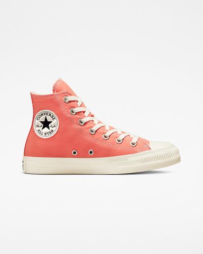 Converse Chuck Taylor All Star Floral Embroidery Höga Sneakers Dam Orange/Svarta | Sverige-85627