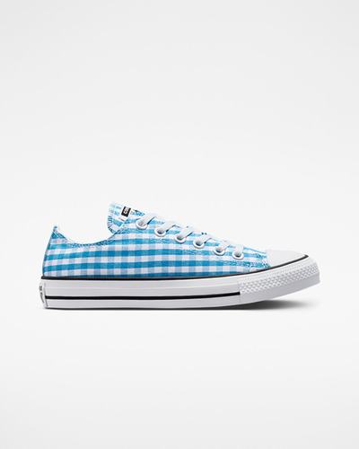 Converse Chuck Taylor All Star Gingham Sneakers Dam Blå/Vita/Svarta | Sverige-37951