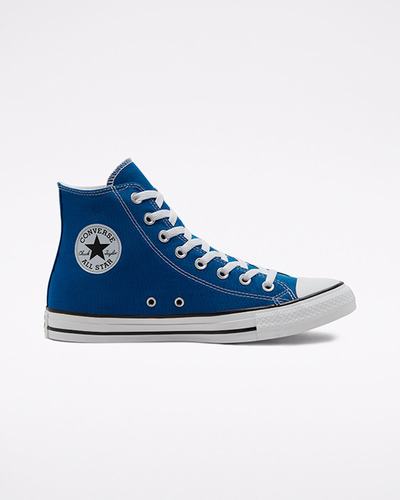 Converse Chuck Taylor All Star Höga Sneakers Herr Blå/Vita | Sverige-29357