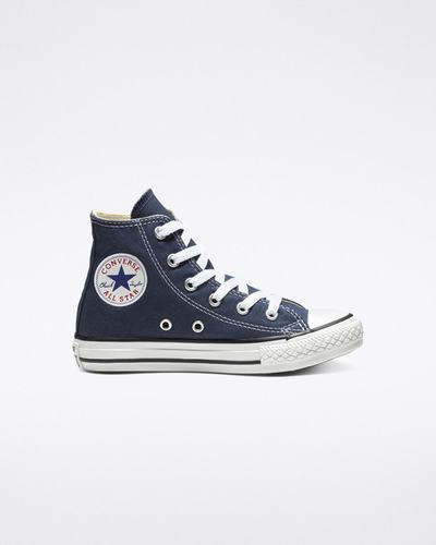 Converse Chuck Taylor All Star Höga Sneakers Pojke Marinblå | Sverige-51946