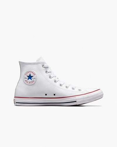 Converse Chuck Taylor All Star Leather Höga Sneakers Herr Vita | Sverige-03218