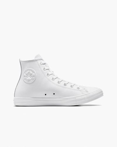 Converse Chuck Taylor All Star Leather Höga Sneakers Herr Vita | Sverige-04156