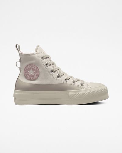 Converse Chuck Taylor All Star Lift Höga Sneakers Dam Beige/Grå | Sverige-21864