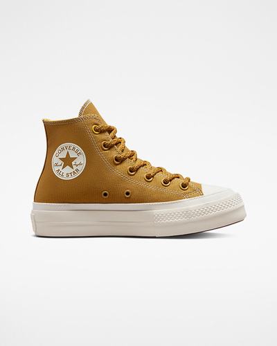 Converse Chuck Taylor All Star Lift Höga Sneakers Dam Orange/Gula | Sverige-47039