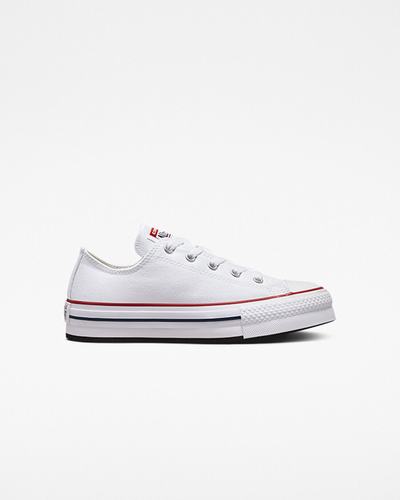 Converse Chuck Taylor All Star Lift Sneakers Tjej Vita/MörkRöda/Marinblå | Sverige-61345