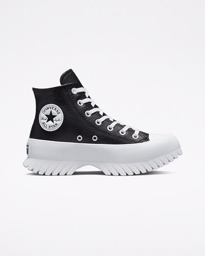 Converse Chuck Taylor All Star Lugged 2.0 Leather Höga Sneakers Dam Svarta/Vita | Sverige-09486