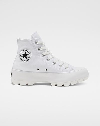 Converse Chuck Taylor All Star Lugged Höga Sneakers Dam Vita/Svarta/Vita | Sverige-65137