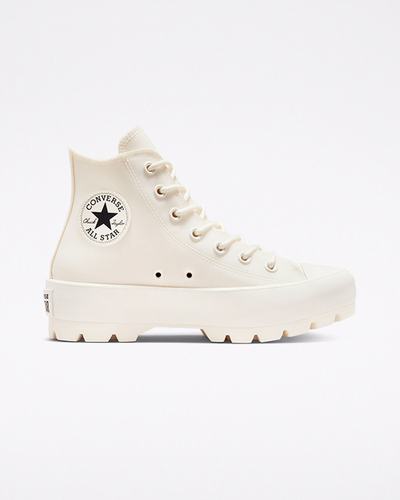 Converse Chuck Taylor All Star Lugged Höga Sneakers Dam Beige/Svarta | Sverige-91238