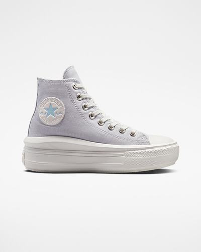 Converse Chuck Taylor All Star Move Höga Sneakers Dam Lila/Vita | Sverige-15238