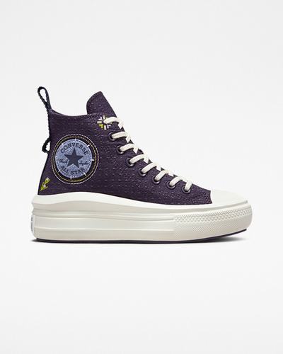 Converse Chuck Taylor All Star Move Höga Sneakers Dam Lila | Sverige-19538