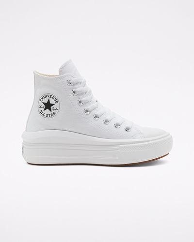 Converse Chuck Taylor All Star Move Höga Sneakers Dam Vita/Beige Vita/Svarta | Sverige-95416