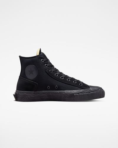 Converse Chuck Taylor Alt Star Wavy Höga Sneakers Herr Svarta/MörkGrå/Svarta | Sverige-78035