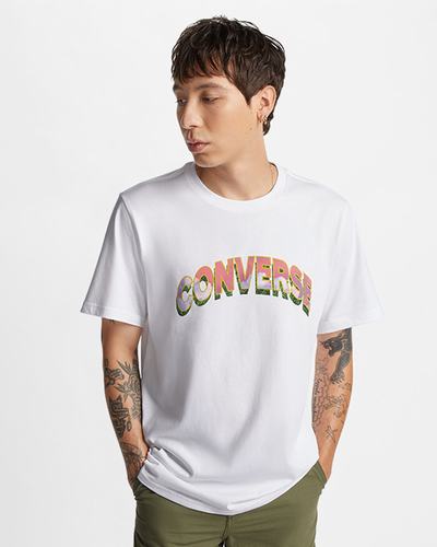 Converse Cloud Fill Logo T-shirt Herr Vita | Sverige-60728