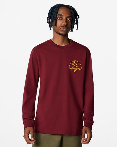 Converse Counter Climate Long Sleeve T-shirt Herr MörkRöda | Sverige-62170