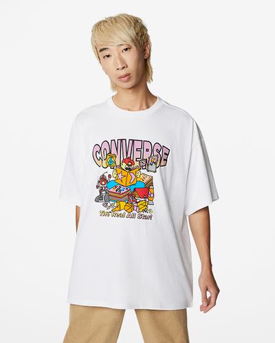 Converse Novelty Store Graphic T-shirt Herr Vita | Sverige-87946