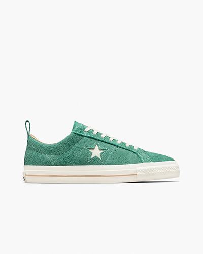 Converse One Star Pro Vintage Suede Skateskor Dam Gröna | Sverige-07628