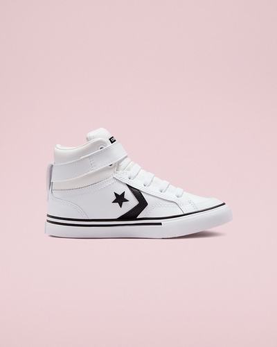 Converse Pro Blaze Rem Leather Höga Sneakers Pojke Vita/Svarta/Vita | Sverige-47523